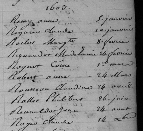 Table naissance Langres paroisse Saint Martin, Claude ROYER 
